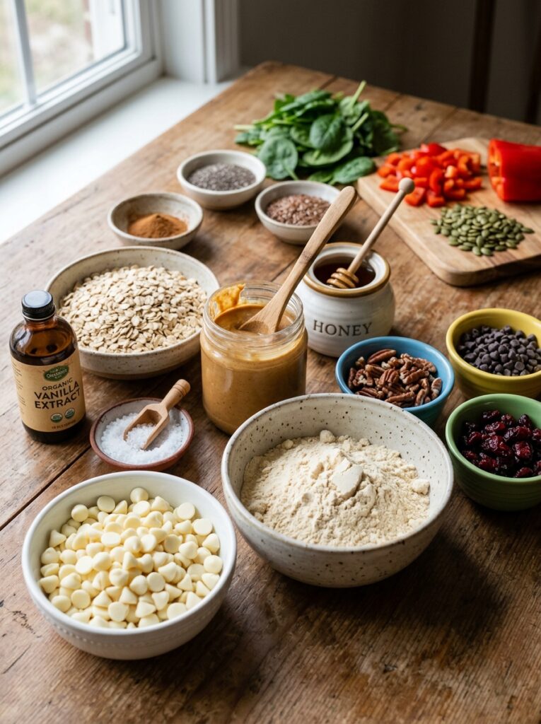 high protein white chocolate bites 13 Fresh ingredients for protein bites 202605042118