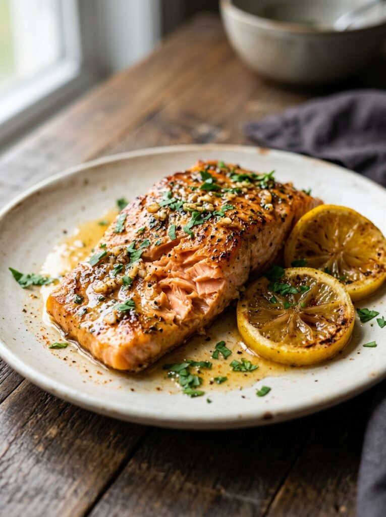 High Protein Garlic Butter Salmon 1 Garlic butter salmon recipe photo 202605241415