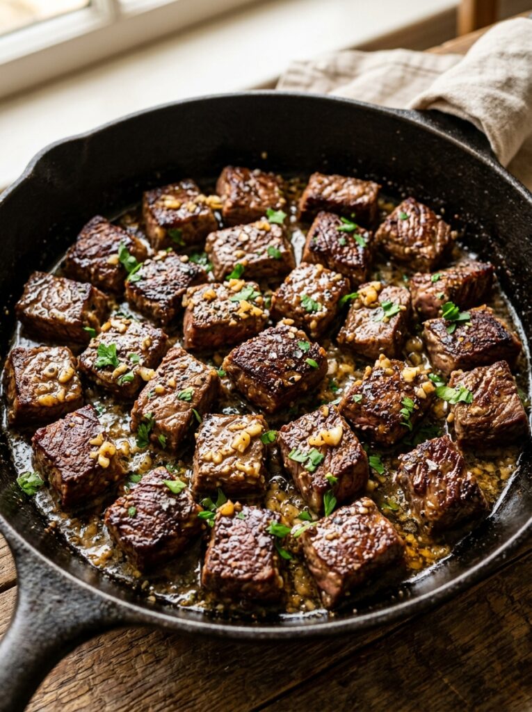 5 Ingredient Garlic Butter Steak Bites 12 Garlic butter steak bites 202606121354