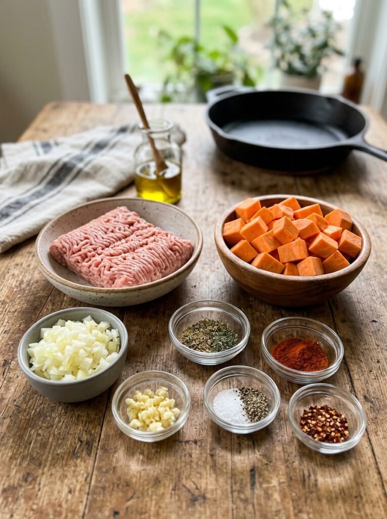 Ground Turkey and Sweet Potato Skillet: A One-Pan Healthy Dinner 13 Ground turkey sweet potato ingre… 202606081640