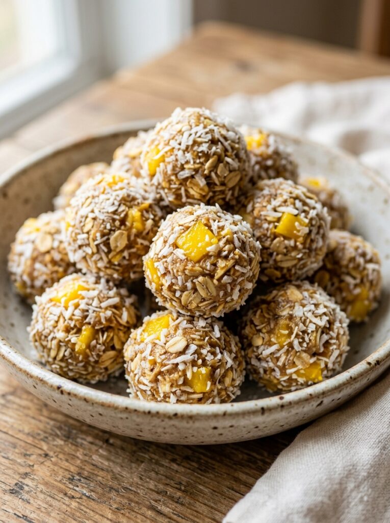 high protein mango coconut bites: Homemade Healthy Snack Recipe 12 High protein mango coconut bites 202605091822