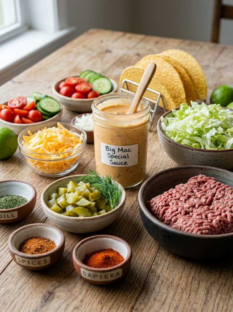 Viral Big Mac Taco Recipe 13 Ingredients for Big Mac Taco 202606091525