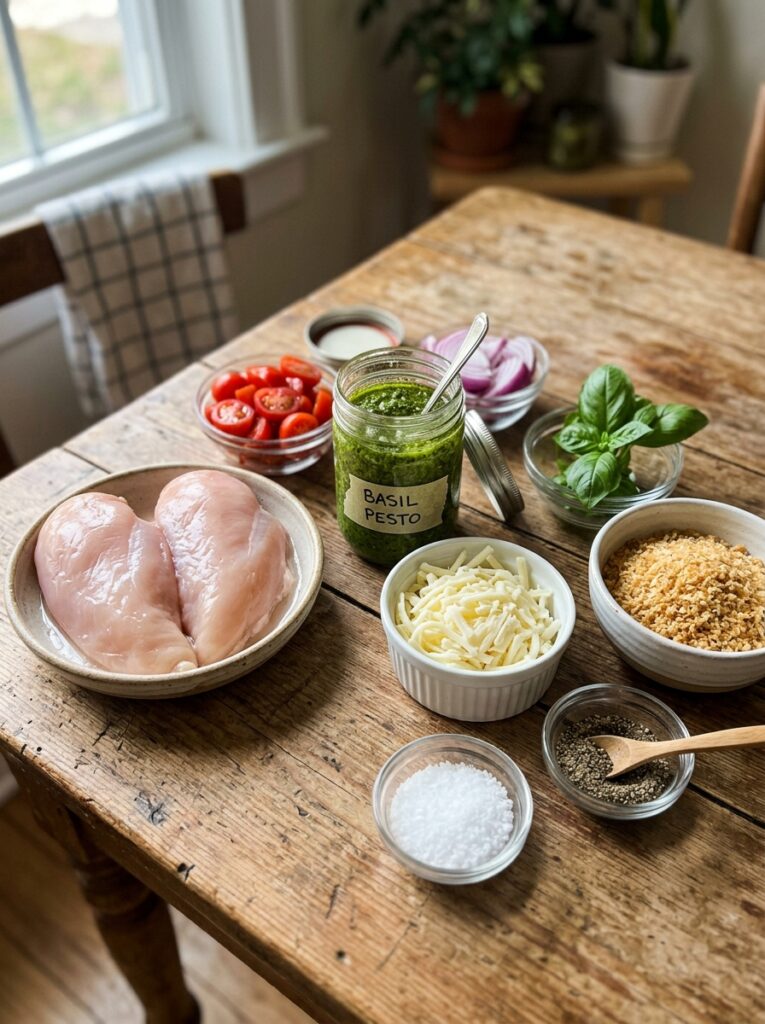 Easy 4 Ingredient Pesto Chicken Bake 13 Ingredients for Pesto Chicken Bake 202606121358