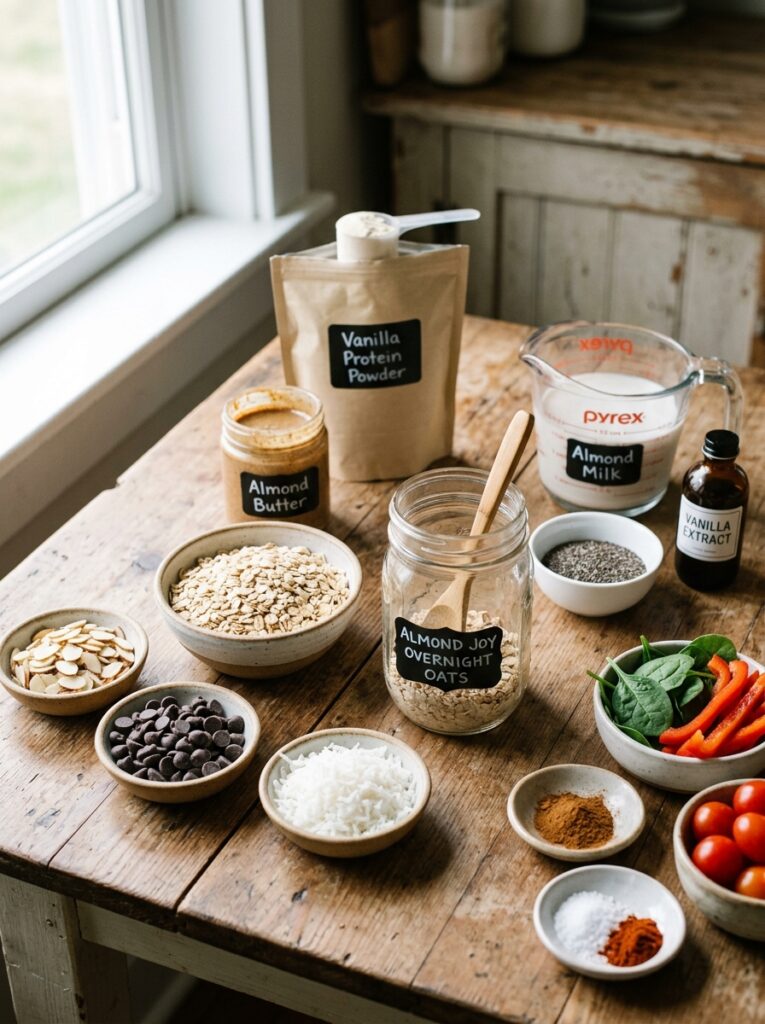 High Protein Almond Joy Overnight Oats: A Delicious and Healthy Breakfast 13 Ingredients for almond joy oats 202605291410