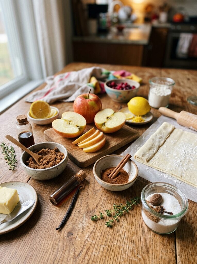 Upside Down Puff Pastry Tarts Apple 13 Ingredients for apple tarts 202606091614