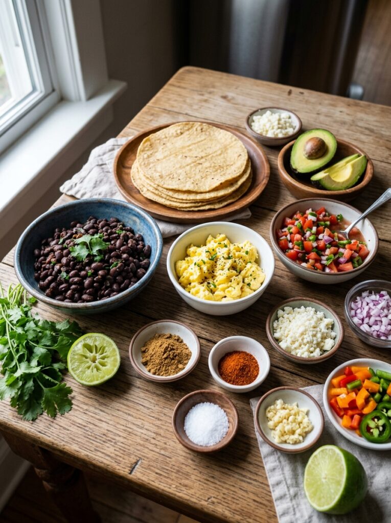 High Protein Black Bean Breakfast Tacos: A Hearty, Healthy Morning Meal 13 Ingredients for black bean tacos 202605031837