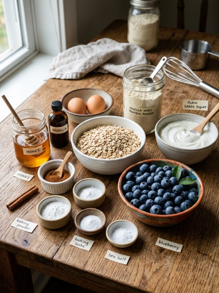 high protein blueberry oatmeal muffins 13 Ingredients for blueberry oatmea… 202605121515