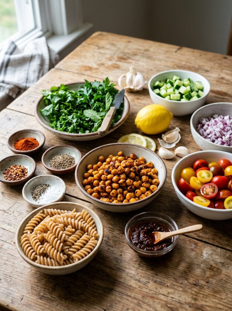 Ingredients for chickpea pasta s… 202606061905