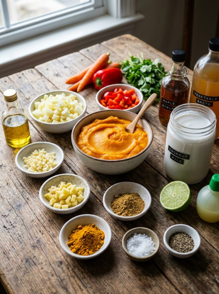 Creamy pumpkin soup with coconut milk 13 Ingredients for creamy pumpkin soup 202606071528