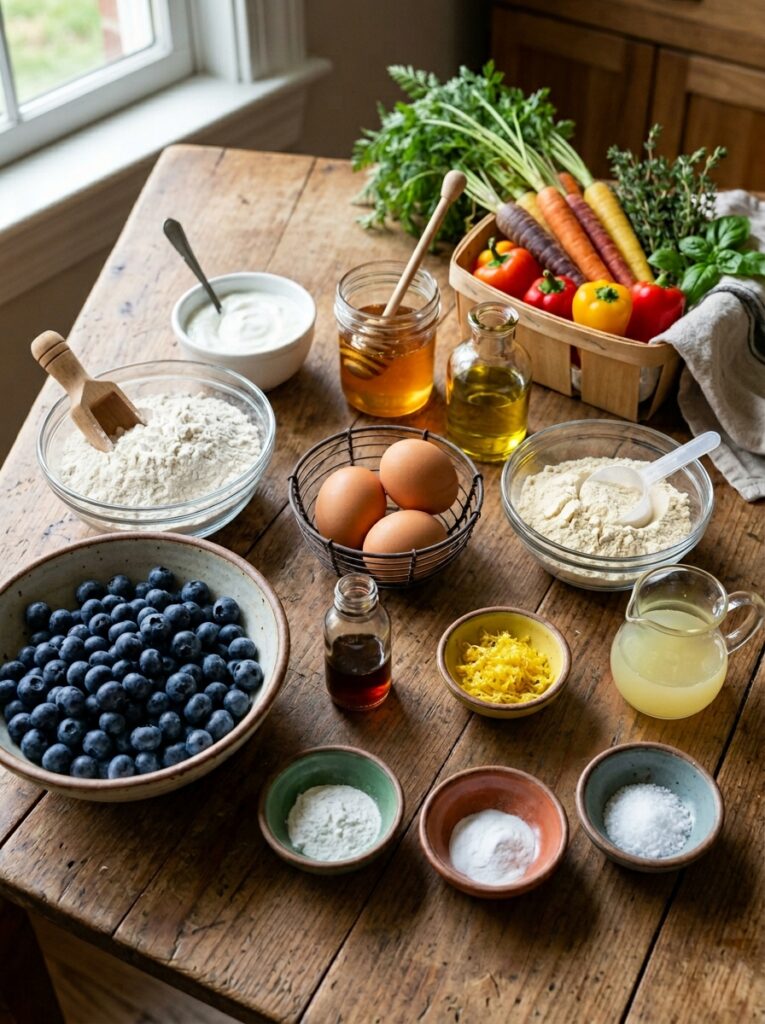 High Protein Lemon Blueberry Muffins: Healthy Breakfast Treat 13 Ingredients for lemon blueberry … 202605142057