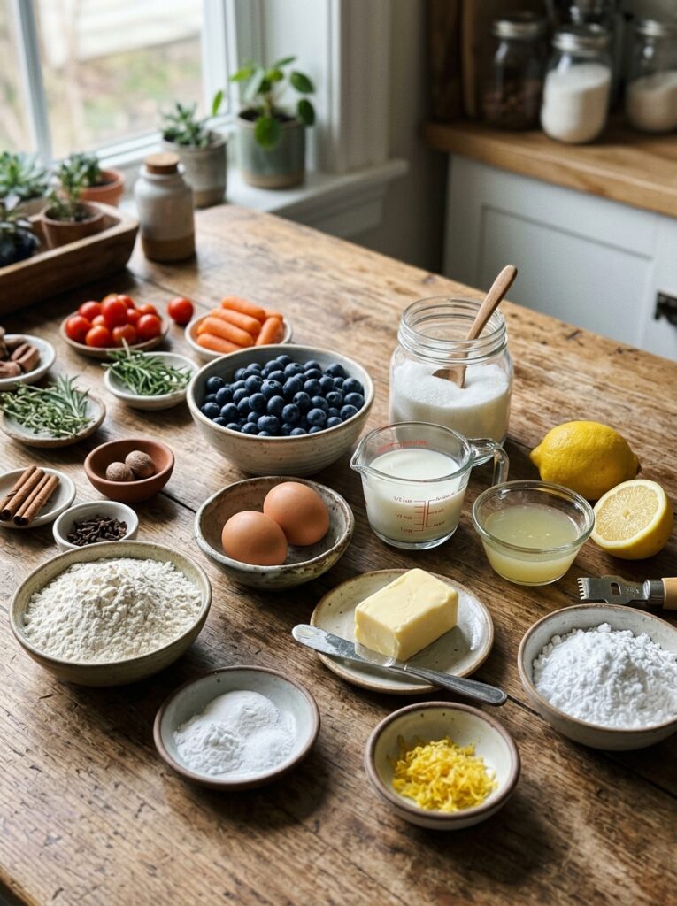Ingredients for lemon blueberry … 202606111541
