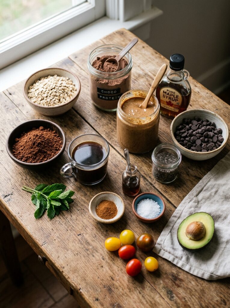 high protein mocha fudge bars 13 Ingredients for mocha fudge bars 202605250106