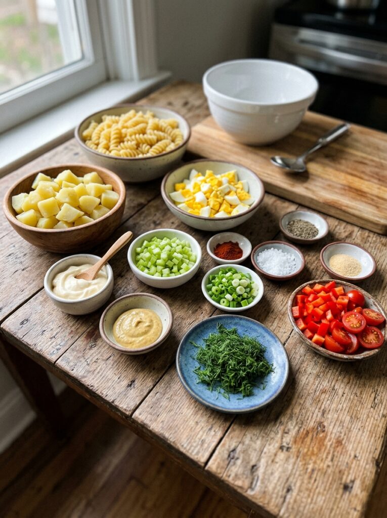 Ingredients for pasta salad 202606061944