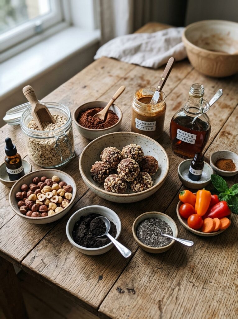 high protein cocoa hazelnut bites 13 Ingredients for protein bites 202605081149