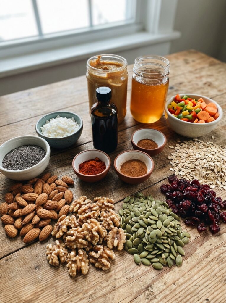 High Protein Trail Mix Bites: The Ultimate Homemade Energy Snack 13 Ingredients for trail mix bites 202605132225