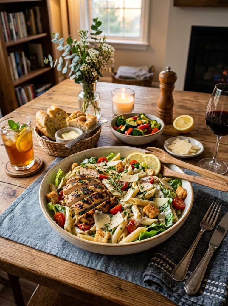 Lemon Garlic Chicken Caesar Pasta Salad 15 Lemon Garlic Chicken Caesar Past… 202606061915