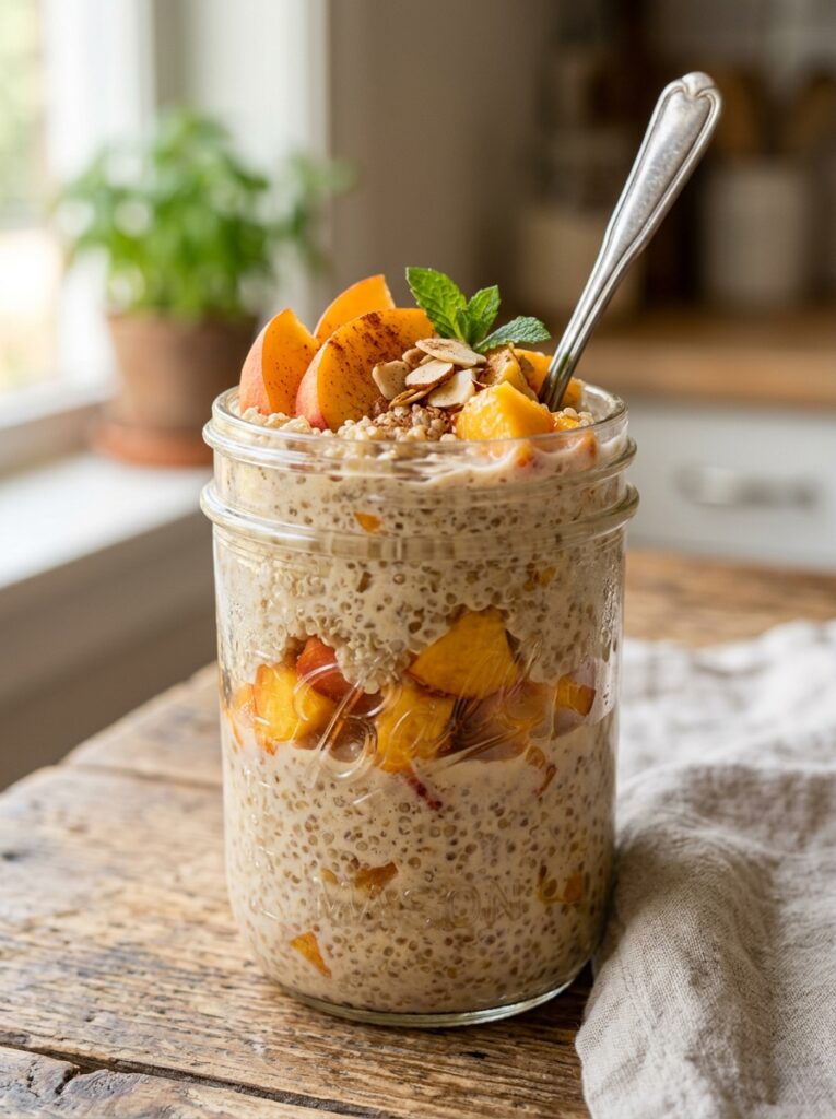 High Protein Peach Overnight Quinoa: A Complete Homemade Recipe 12 Peach overnight quinoa recipe 202605241429
