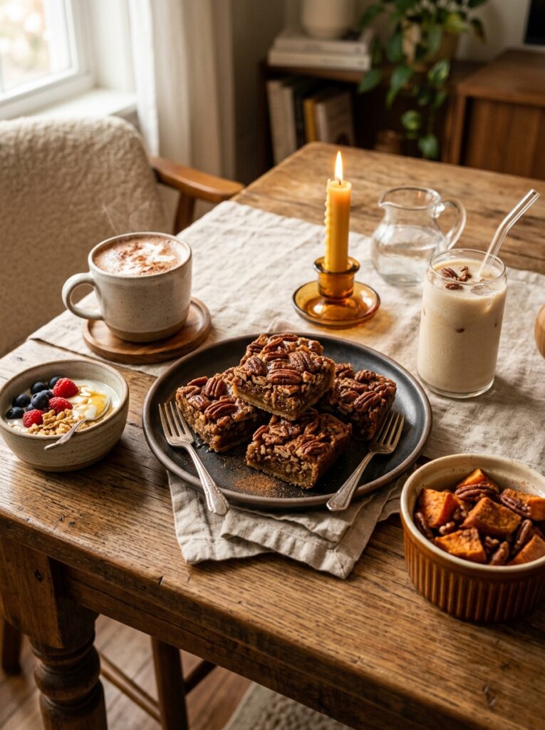 High Protein Pecan Pie Bites: A Healthy Holiday Treat Recipe 15 Pecan pie bites with side 202605101256
