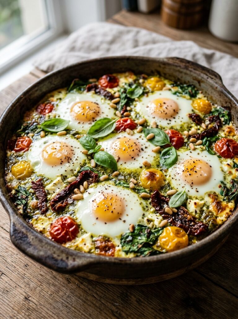 High Protein Pesto Baked Eggs Recipe 17 Pesto baked eggs recipe 202605101213