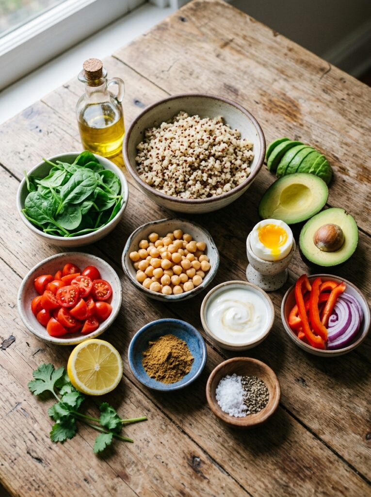 high protein quinoa breakfast bowl 13 Quinoa breakfast bowl ingredient… 202606021539