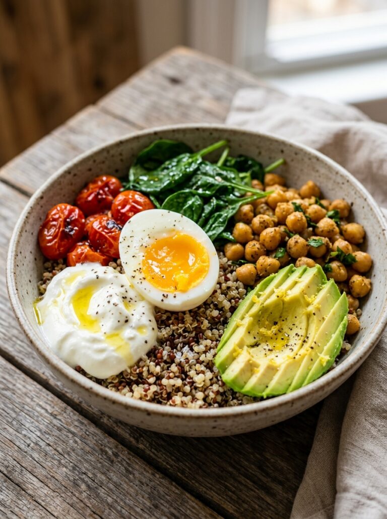 high protein quinoa breakfast bowl 17 Quinoa breakfast bowl with egg 202606021538