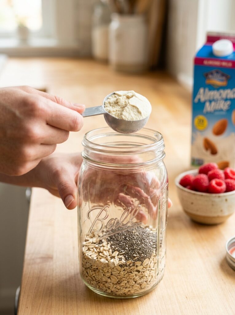 high protein raspberry oatmeal jars: The Ultimate Homemade Breakfast Recipe 14 Raspberry oatmeal jars cooking p… 202605241405