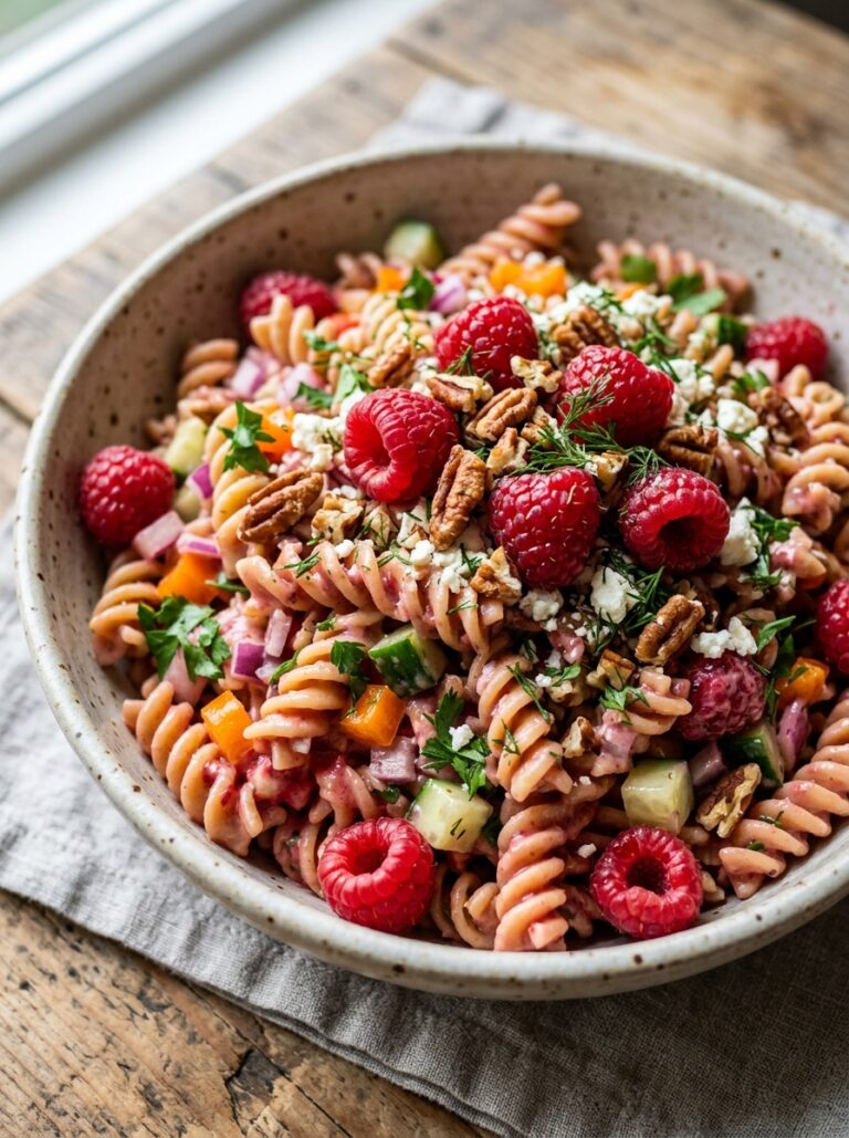 Tangy raspberry vinaigrette pecan pasta salad 17 Raspberry pecan pasta salad 202606061920