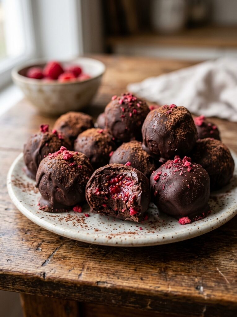 High Protein Raspberry Truffle Bites 1 Raspberry truffle bites recipe 202605081130