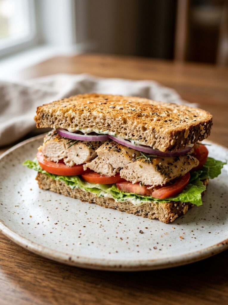 High Protein Roast Chicken Sandwich 12 Roast chicken sandwich recipe 202605081158