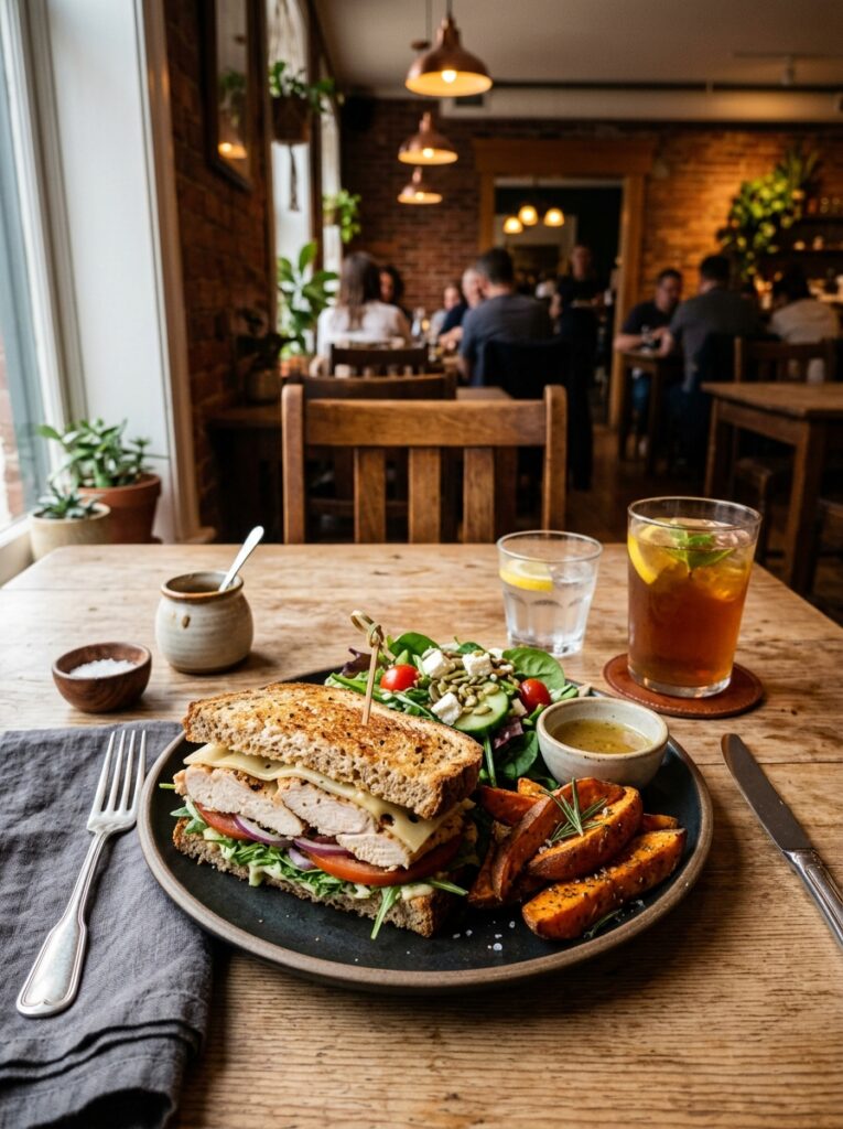 High Protein Roast Chicken Sandwich 15 Roast chicken sandwich with sides 202605081159