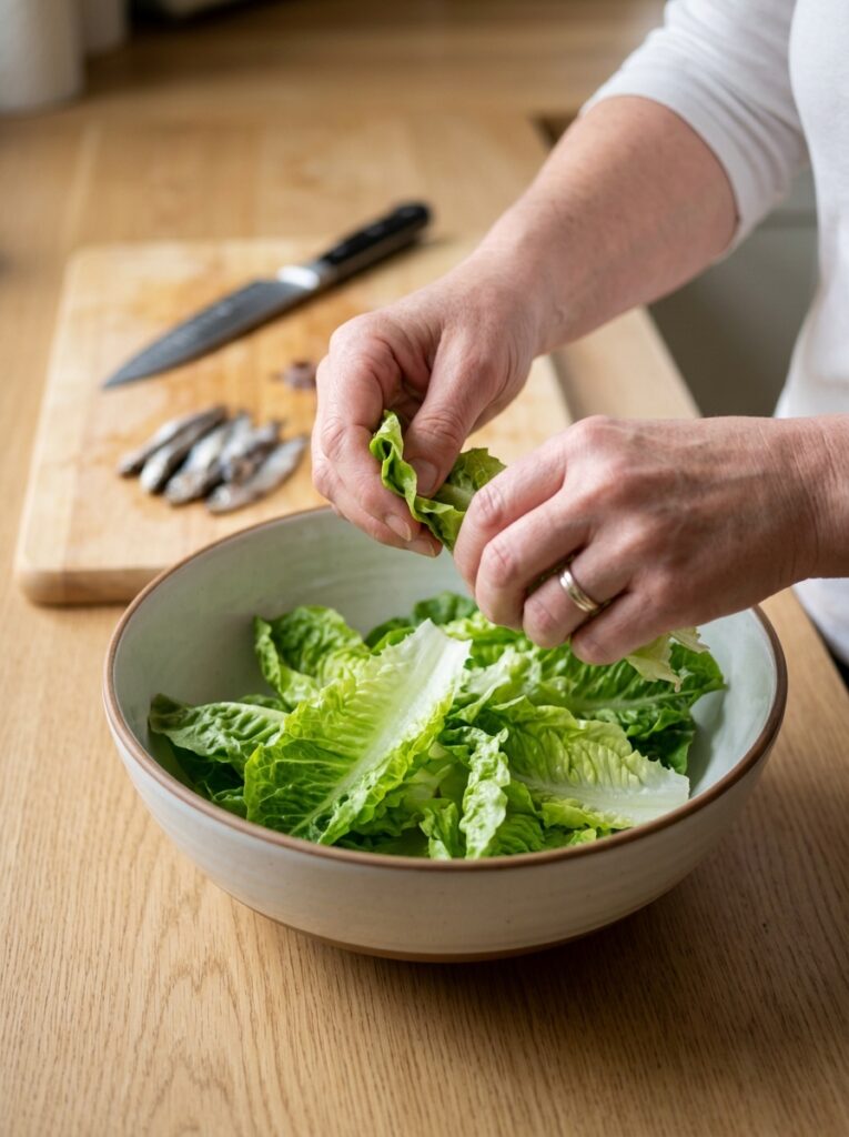 high protein salmon caesar salad 14 Salmon caesar salad cooking process 202605211144