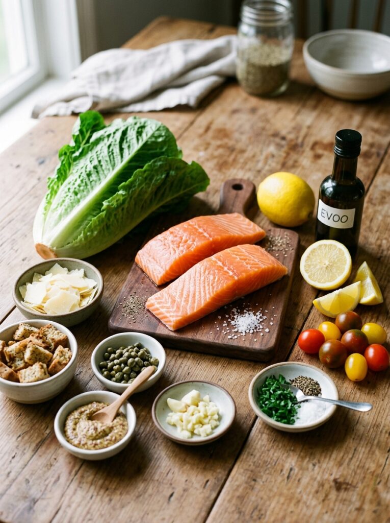 high protein salmon caesar salad 13 Salmon caesar salad ingredients … 202605211144