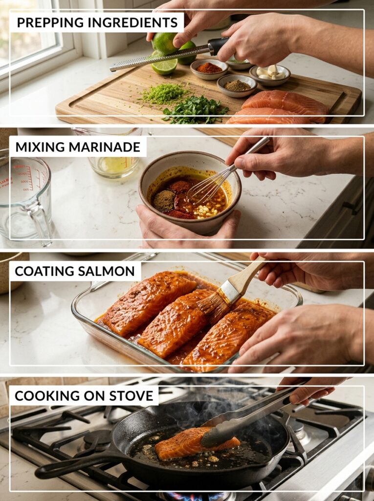 High Protein Chili Lime Salmon 14 Salmon cooking process step by step 202605301531