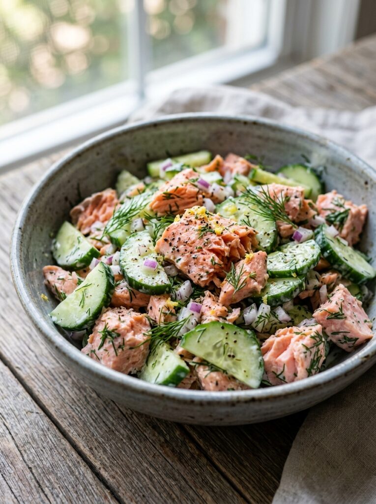 high protein salmon cucumber salad 12 Salmon cucumber salad recipe 202605221545
