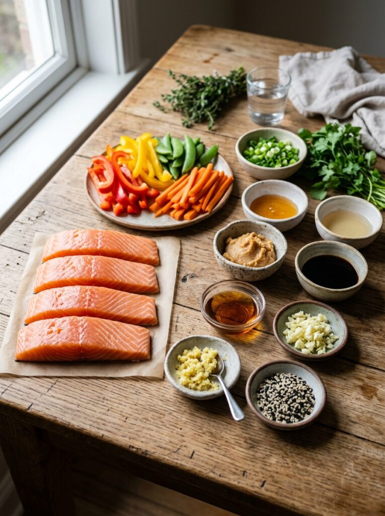 High Protein Miso Glazed Salmon: A 30-Minute Dinner Recipe 13 Salmon fillets with ingredients … 202605291342