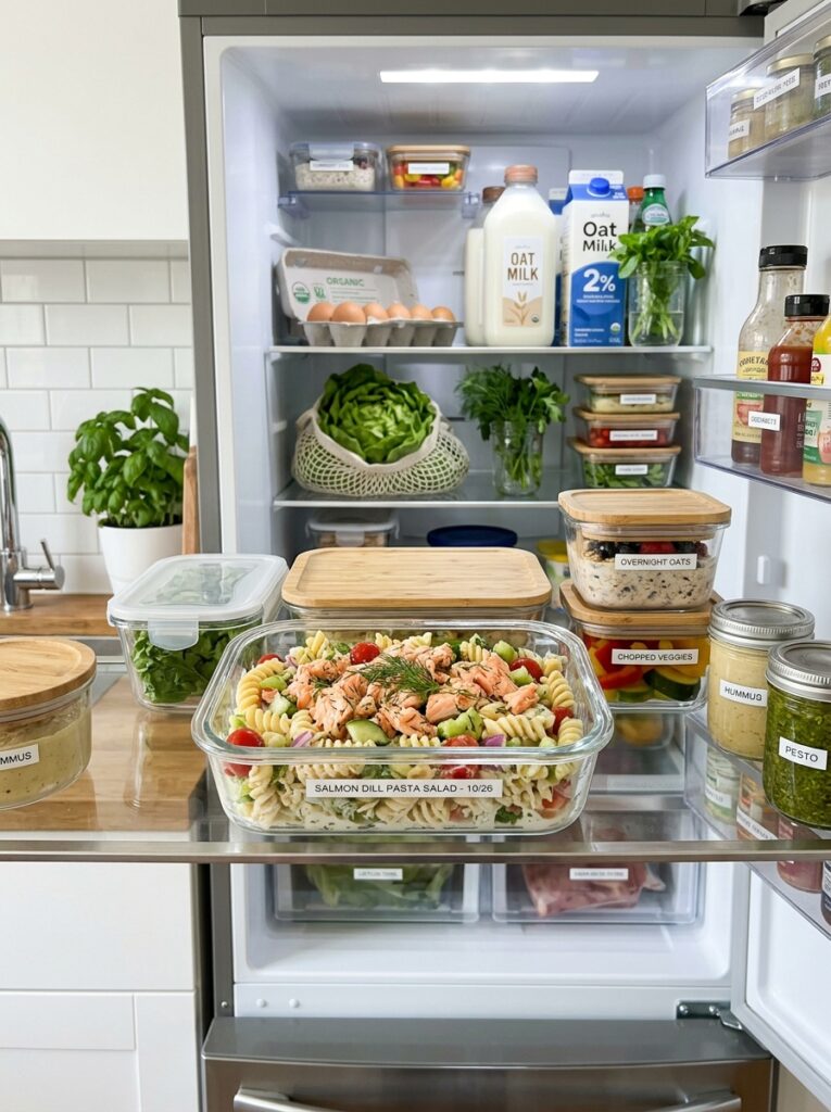 Creamy Dill Sauce Salmon Pasta Salad 16 Salmon pasta salad containers ki… 202606051648