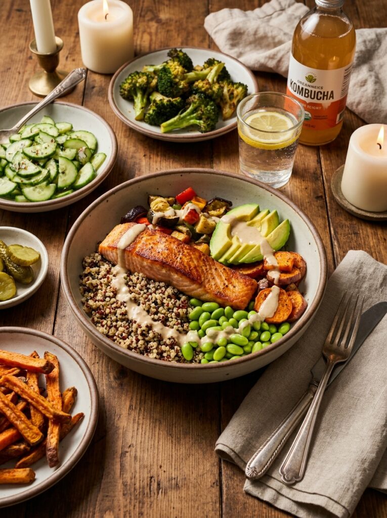 High Protein Salmon Quinoa Bowl: A Complete Homemade Recipe 15 Salmon quinoa bowl setup 202605132242