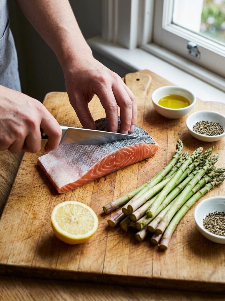 High Protein Salmon with Asparagus: A Quick, Nutritious Dinner Recipe 14 Salmon with asparagus cooking pr… 202605291419