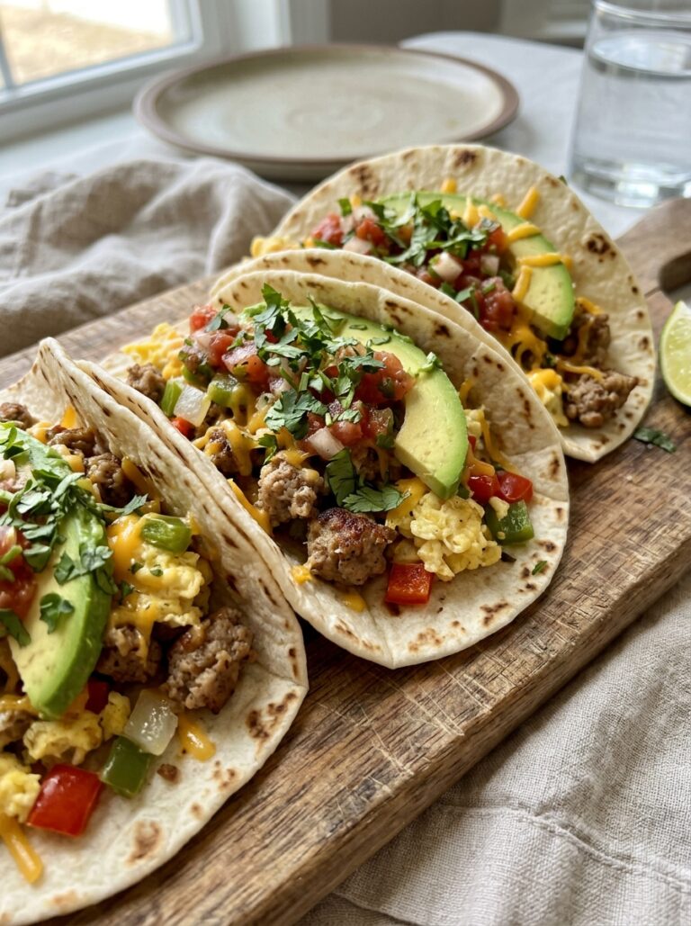High Protein Sausage Breakfast Tacos 17 Sausage breakfast tacos with ing… 202605031810