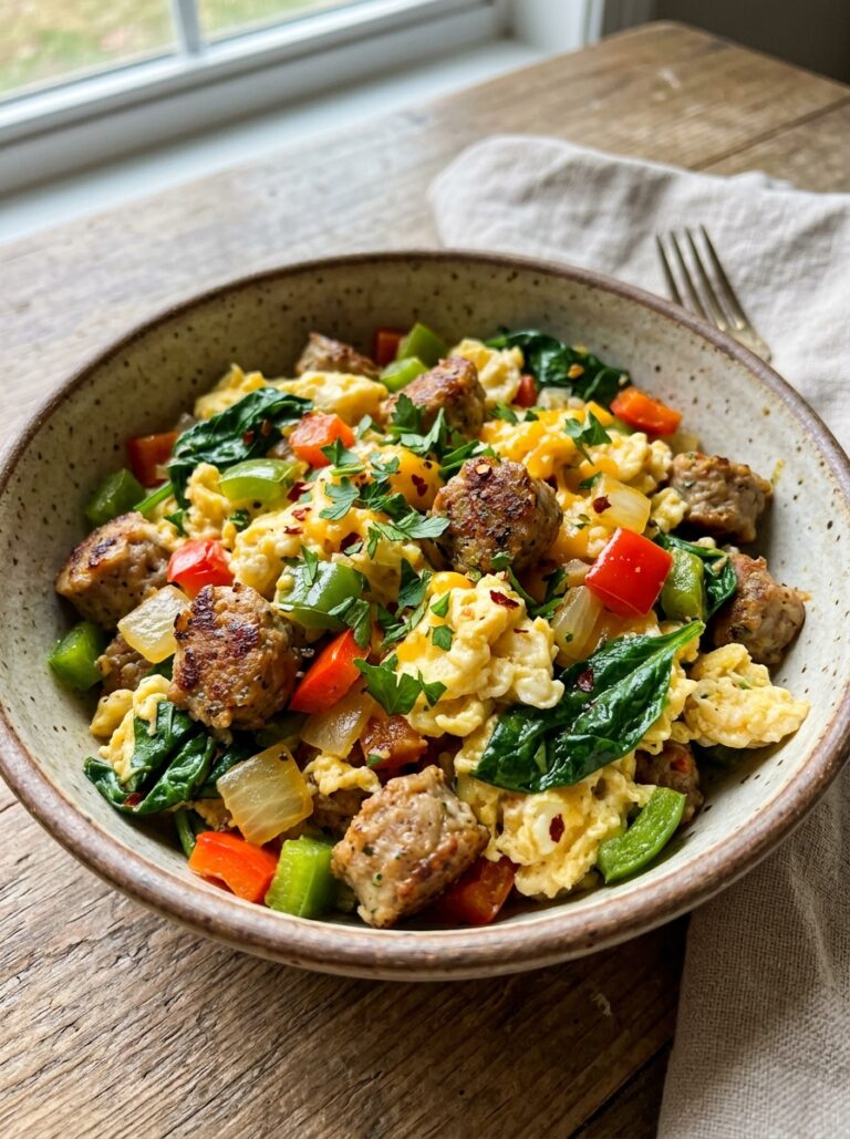 High Protein Sausage Egg Bowl Recipe 17 Sausage egg bowl with ingredients 202605311437