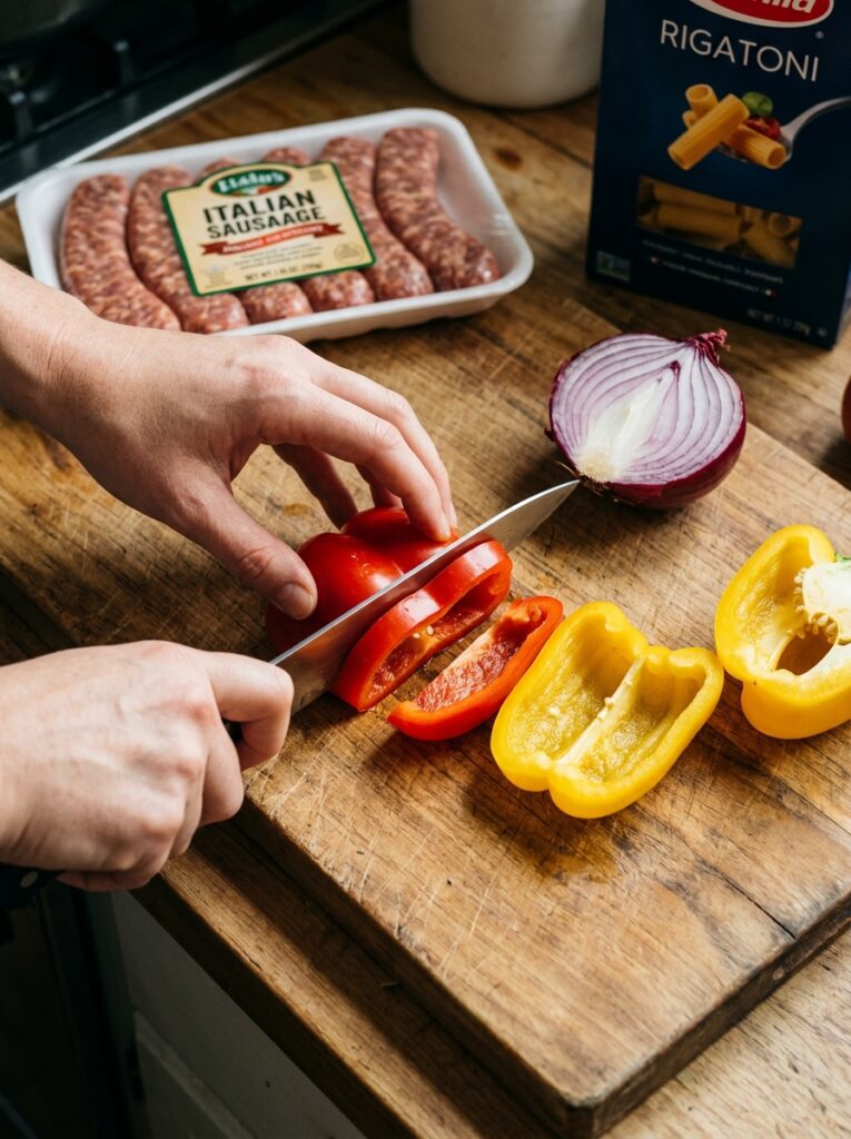 5 Ingredient Sausage Pepper Pasta 14 Sausage pepper pasta cooking pro… 202606121406
