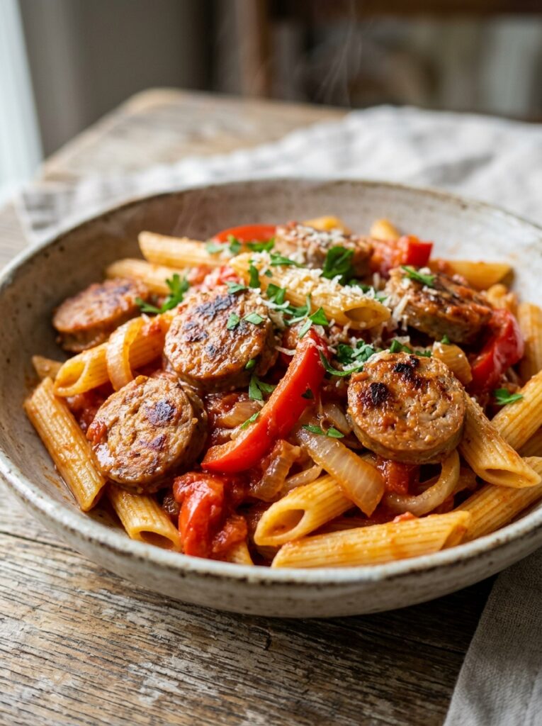 5 Ingredient Sausage Pepper Pasta 12 Sausage pepper pasta recipe 202606121405
