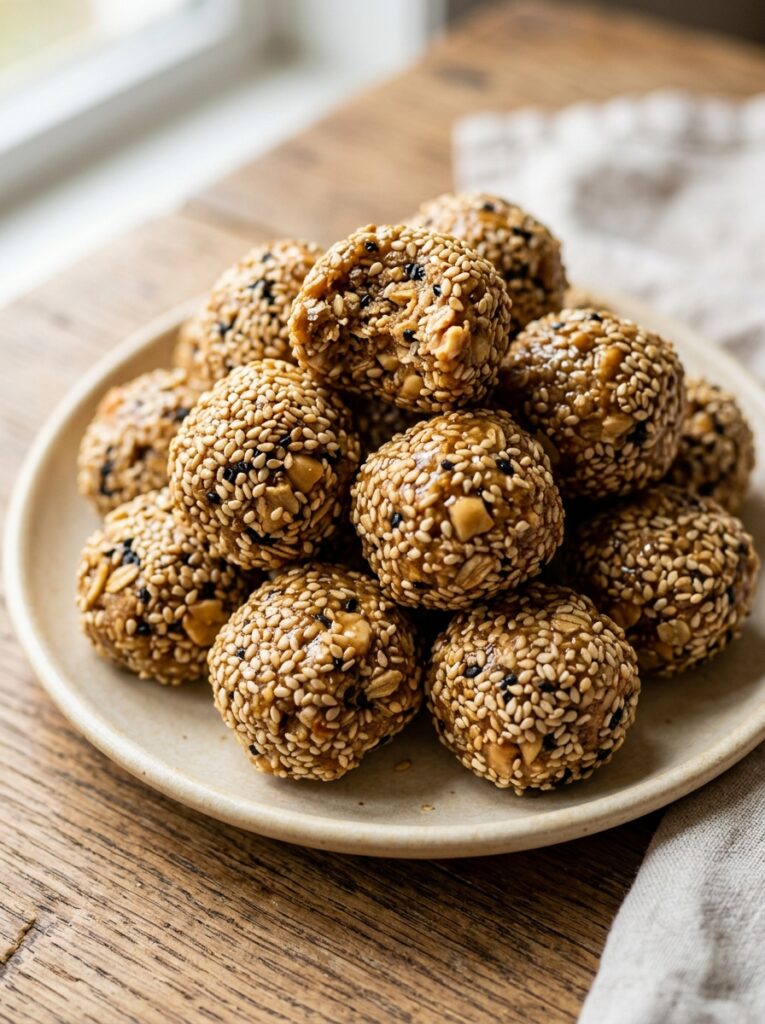 high protein sesame honey bites: Homemade Energy Snack Recipe 12 Sesame honey bites recipe photo 202605160031