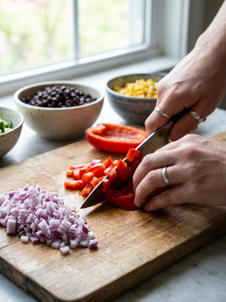 High Protein Shrimp Black Bean Salad: A Complete Homemade Recipe 14 Shrimp black bean salad cooking 202605231428