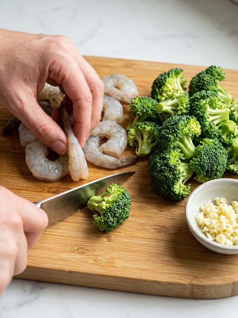 Shrimp broccoli stir fry cooking… 202606021830