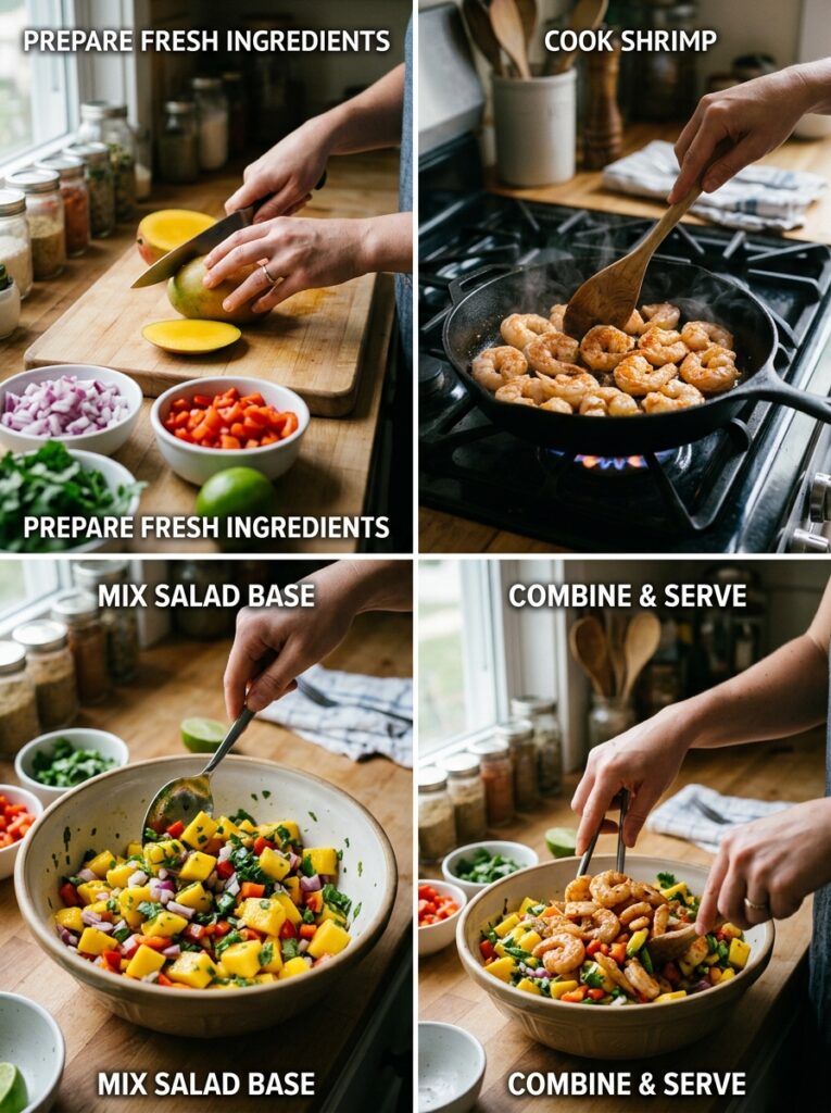 high protein shrimp mango salad 3 Shrimp mango salad cooking process 202605171546