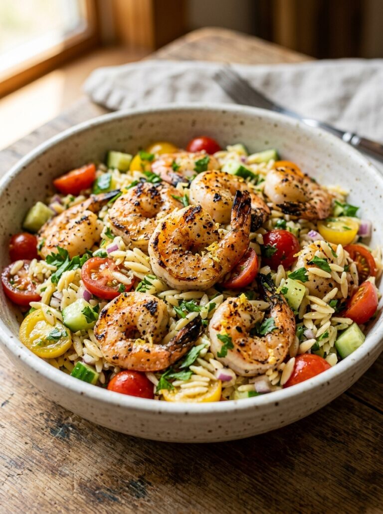 Lemon Pepper Grilled Shrimp Orzo Salad 17 Shrimp orzo salad recipe 202606051617