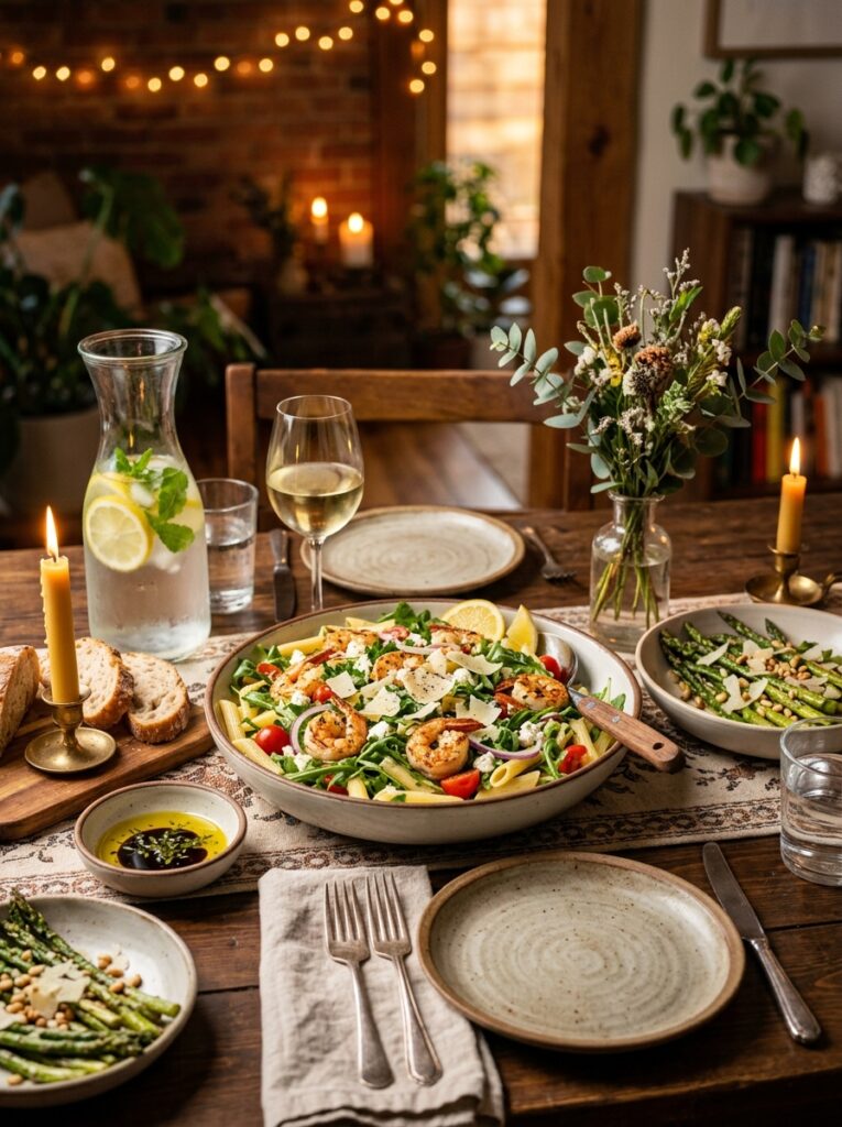 Zesty Lemon Arugula Shrimp Pasta Salad 15 Shrimp pasta salad side dishes 202606041610