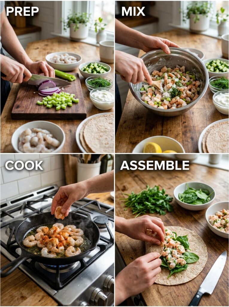 high protein shrimp salad wrap 14 Shrimp salad wrap cooking process 202605091830