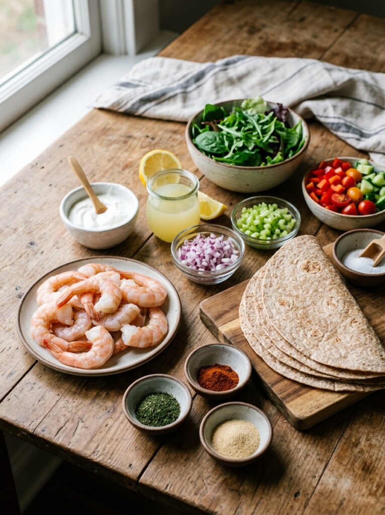 high protein shrimp salad wrap 13 Shrimp salad wrap ingredients ar… 202605091830